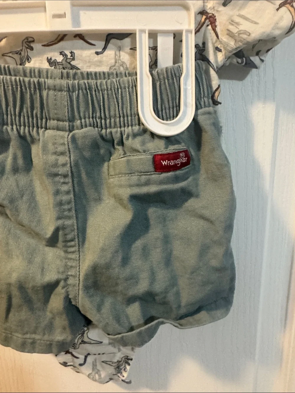 6 Months Wrangler Baby Boy Dinosaur Bodysuit & Shorts 2 Piece Set
